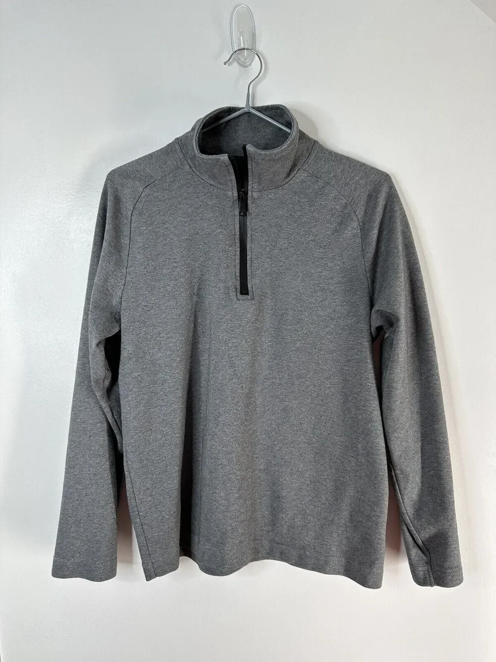 Banana Republic Gray 1/4 Zip Sweatshirt Men’s Small Pullover Black Zipper